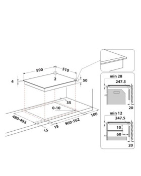Pliidiplaat whirlpool, 4 x induktsioon, flexi tsoon, 6 sense, 59 cm, must-foto2