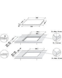 Pliidiplaat whirlpool, 4 x induktsioon, flexi tsoon, 59 cm, must-foto3
