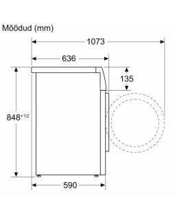 Pesumasin bosch, eestlaetav, 9 kg, 1400 p/min, hall-foto4