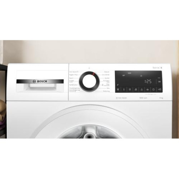 Pesumasin bosch, eestlaetav, 9 kg, seeria 6, 1600 p/min, valge