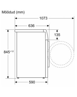 Pesumasin bosch, eestlaetav, 9 kg, seeria 6, 1600 p/min, valge-foto6