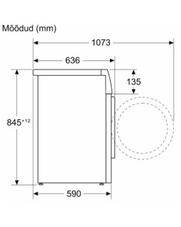 Pesumasin bosch, eestlaetav, 9 kg, seeria 6, 1600 p/min, valge-foto6