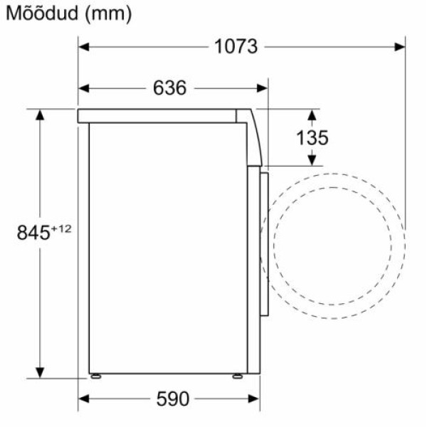 Pesumasin bosch, eestlaetav, 10 kg, seeria 6, 1600 p/min, valge