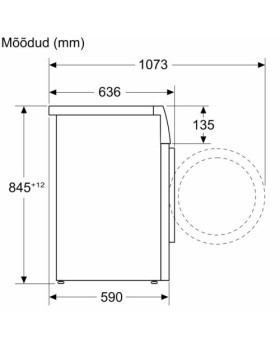 Pesumasin bosch, eestlaetav, 10 kg, seeria 6, 1600 p/min, valge-foto7