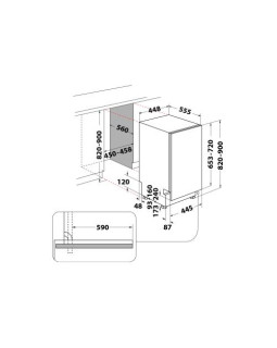 Nõudepesumasin whirlpool, integreeritav, 45 cm, 41 db, 2 korvi-foto4