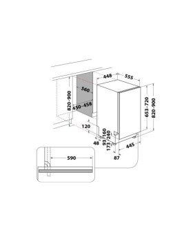 Nõudepesumasin whirlpool, integreeritav, 45 cm, 41 db, 2 korvi-foto4