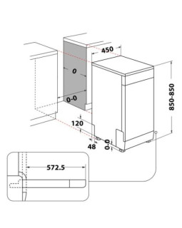 Nõudepesumasin whirlpool, 45 cm, 41 db, rv teras-foto5