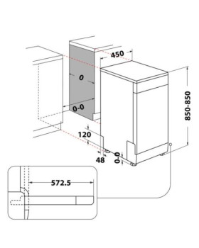 Nõudepesumasin whirlpool, 45 cm, 41 db, rv teras-foto5