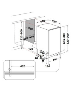 Nõudepesumasin whirlpool, integreeritav, 45 cm, 41 db, 3 korvi-foto3