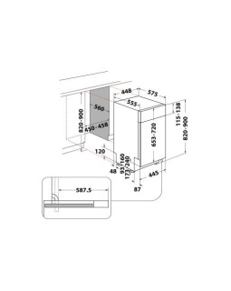 Nõudepesumasin whirlpool, integreeritav, 45 cm, 42 db, rv paneel, 3 korvi-foto3
