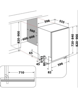 Nõudepesumasin whirlpool, integreeritav, 3 korvi, 60 cm, 44 db-foto4