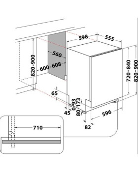 Nõudepesumasin whirlpool, integreeritav, 3 korvi, 60 cm, 44 db-foto4