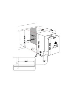 Nõudepesumasin whirlpool, integreeritav, 3 korvi, 60 cm, 38 db-foto5