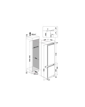 Külmik whirlpool, integreeritav, 194 cm, 221/79 l, 34db, elektrooniline juhtimine, stopfrost, valge-foto4