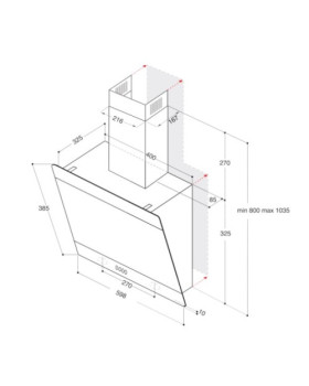 Õhupuhastaja whirlpool, seina, 60 cm, 650 m3/h, 65 db, hõbedane-foto2