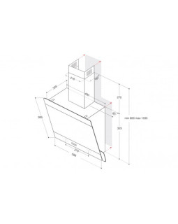 Õhupuhastaja whirlpool, seina, 60 cm, 375 m3/h, 60 db, must-foto2