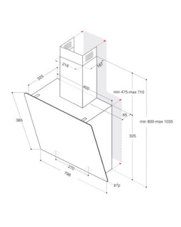 Õhupuhastaja whirlpool, seina, 80 cm, 650 m3/h, 65 db, must-foto2