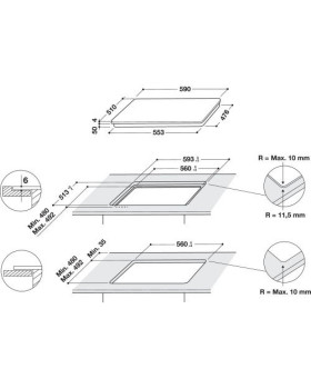 Pliidiplaat whirlpool, 4 x induktsioon, 59 cm, must-foto2