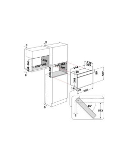 Mikrolaineahi whirlpool, integreeritav, 22 l, 700/750 w, must-foto4