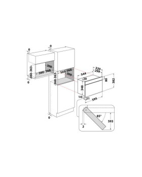 Mikrolaineahi whirlpool, integreeritav, 22 l, 700/750 w, valge-foto4