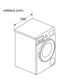 Pesumasin-kuivati bosch, seeria 4, inverter, 8/5 kg, 1400p/min, valge-foto4