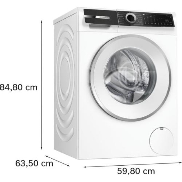 Pesumasin-kuivati bosch, seeria 6, inverter, 10.5/6 kg, 1400p/min, valge