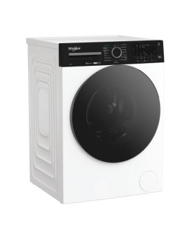 Pesumasin whirlpool, eestlaetav, 12 kg, 1400 p/min, inverter, valge/must