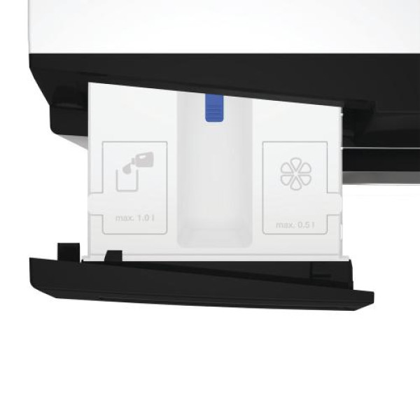 Pesumasin whirlpool, eestlaetav, 12 kg, 1400 p/min, inverter, valge/must