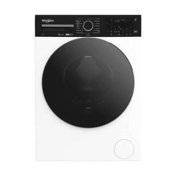 Pesumasin whirlpool, eestlaetav, 9 kg, 1400 p/min, inverter, valge/must