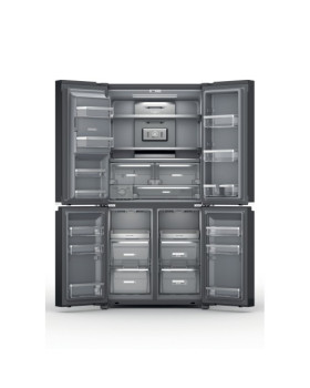 Külmik whirlpool, 187 cm, 338/216 l, 41 db, elektrooniline juhtimine, nofrost, must rv teras-foto2