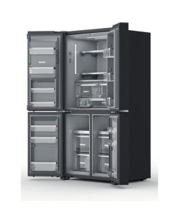 Külmik whirlpool, 187 cm, 338/216 l, 41 db, elektrooniline juhtimine, nofrost, must rv teras-foto3