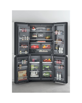 Külmik whirlpool, 187 cm, 338/216 l, 41 db, elektrooniline juhtimine, nofrost, must rv teras-foto5