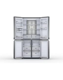 Külmik whirlpool, 188 cm, 388/206 l, 36 db, elektrooniline juhtimine, nofrost, rv teras-foto3