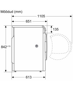 Kuivati bosch, seeria 8, soojuspumbaga, 9 kg, a+++, valge-foto4