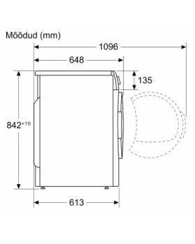 Kuivati bosch soojuspumbaga, 9 kg, a++, malmhall-foto4