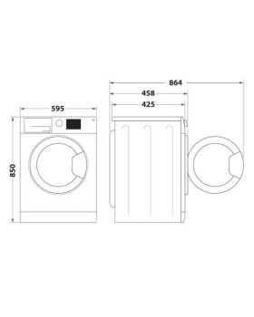 Pesumasin whirlpool, eestlaetav, sense inverter, 6 kg, 1200 p/min, valge/must-foto2