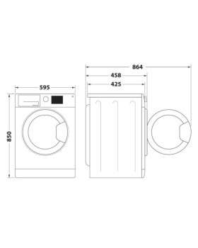 Pesumasin whirlpool, eestlaetav, sense inverter, 6 kg, 1200 p/min, valge-foto2