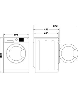 Pesumasin whirlpool, eestlaetav, inverter, aur, 7 kg, 1200 p/min, valge/must-foto6