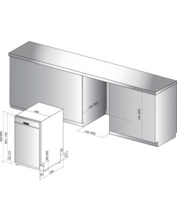 Nõudepesumasin whirlpool, integreeritav, 45 cm, 44 db, rv paneel, 3 korvi-foto2