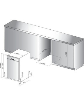 Nõudepesumasin whirlpool, integreeritav, 45 cm, 44 db, rv paneel, 3 korvi-foto2