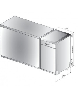 Nõudepesumasin whirlpool, 45 cm, 43 db, rv teras-foto3