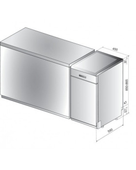 Nõudepesumasin whirlpool, 45 cm, 43 db, rv teras-foto3