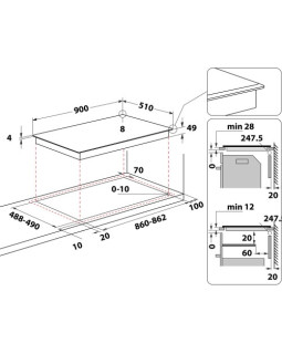 Pliidiplaat whirlpool, 5 x induktsioon, flexi tsoon, 90 cm, must-foto4