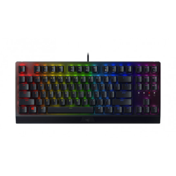 Razer blackwidow v3 tenkeyless wired gaming yellow keyboard black