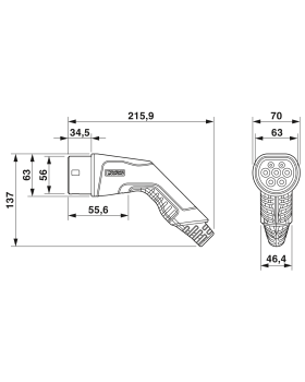 Elektriautode laadimiskaabel Type 2 to Type 2, 5m must/hall-foto3