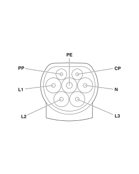Elektriautode laadimiskaabel Type 2 to Type 2, 5m must/hall-foto2