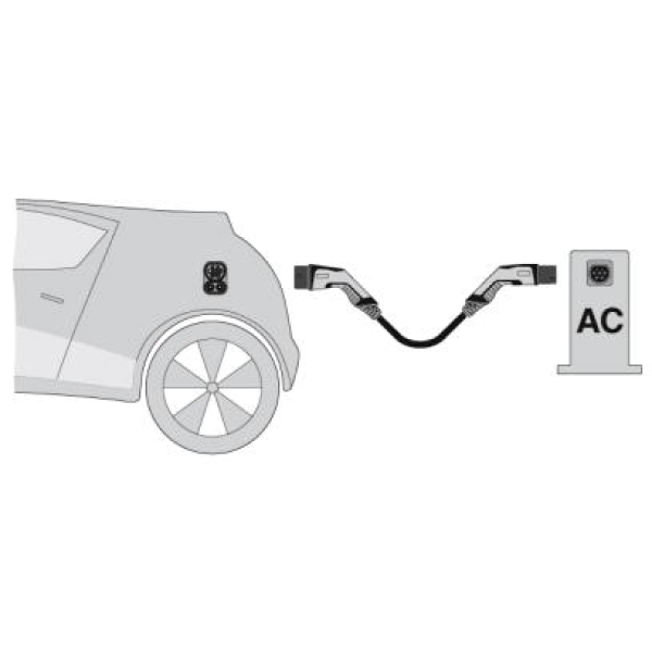 Elektriautode laadimiskaabel Type 2 to Type 2, 5m must/hall Elektriautode tarvikud