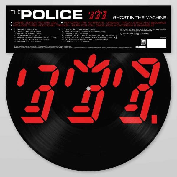 THE POLICE-GHOST IN THE MACHINE (LTD PICTURE VINYL) Vinüülplaadid