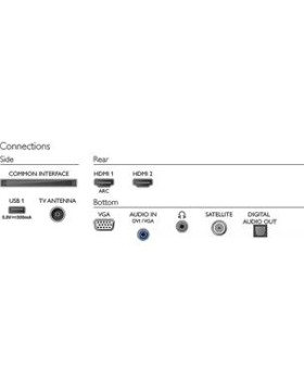 Teler Philips, 24'', HD, LED LCD, jalad äärtes, must -foto3