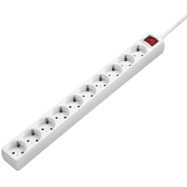 Pikendusj. hama 10-way, switch, white, 3m